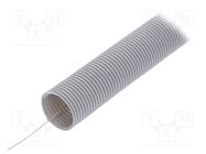 Protective tube; Size: 50; grey; L: 25m; -5÷60°C; RKGL; Øint: 42mm AKS ZIELONKA