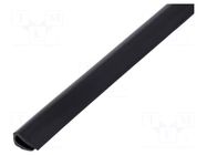 Hole and edge shield; PVC; L: 10m; black; H: 12mm; W: 6mm; -30÷70°C KURANT