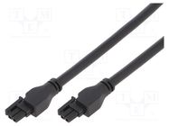 Cable; Micro-Fit 3.0; female; PIN: 2; Len: 1m; 5.5A; Insulation: PVC 