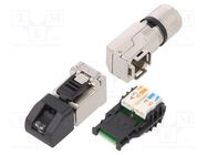 Connector: RJ45; plug; PIN: 8; Cat: 6a,Class EA; shielded; 5÷9mm WEIDMÜLLER