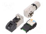 Connector: RJ45; plug; PIN: 8; Cat: 6a,Class EA; shielded; 8p8c; IP20 WEIDMÜLLER