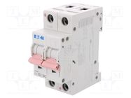 Circuit breaker; 230/400VAC; 250VDC; Inom: 2A; Poles: 2; Charact: C EATON ELECTRIC