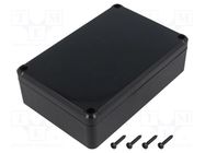 Enclosure: multipurpose; X: 80mm; Y: 120mm; Z: 36mm; ABS; black; IP55 