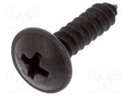 Screw; 25pcs; universal; L: 16mm; steel; black; Øhead: 9.6mm 