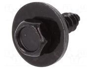 Screw; 10pcs; universal; OEM: 51131823634; L: 15mm; steel; black ROMIX