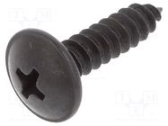 Screw; 100pcs; 19mm; steel; black; Thread: 4,8 ROMIX