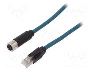 Cable: for sensors/automation; PIN: 8; female; X code-ProfiNET BULGIN