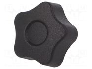 Knob; Ø: 25mm; Ext.thread: M4; 6mm; H: 19mm; technopolymer PA ELESA+GANTER