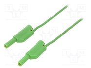 Test lead; 16A; banana plug 4mm,both sides; Len: 1m; green SCHÜTZINGER