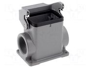 Enclosure for connectors: HDC; size 6B; Han® B; IP65; with latch HARTING