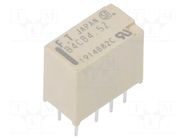 Relay: electromagnetic; DPDT; Ucoil: 4.5VDC; 2A; 0.3A/125VAC; THT FCL Components