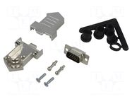 Connector: D-Sub; PIN: 15; plug; male; soldering; for cable; white ENCITECH