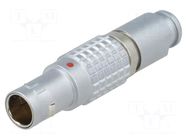 Connector: circular; 0B; plug; male; PIN: 6; soldering; for cable LEMO