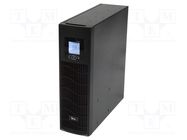 Power supply: UPS; 2.4kW; 3kVA; Uin: 173÷265V; 440x410x132mm; 9Ah IPS