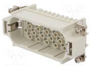 Connector: HDC; contact insert; male; S-D; PIN: 25; size 16B; 10A MOLEX