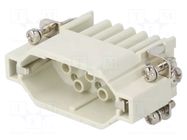 Connector: HDC; contact insert; male; GWconnect; PIN: 15; 250V; 10A MOLEX