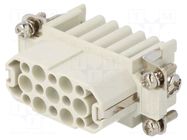 Connector: HDC; contact insert; female; GWconnect; PIN: 15; 250V MOLEX