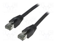Patch cord; S/FTP; Cat 8.1; stranded; Cu; LSZH; black; 1.5m; 26AWG LOGILINK