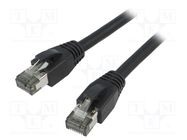 Patch cord; S/FTP; Cat 8.1; stranded; Cu; LSZH; black; 1m; 26AWG LOGILINK