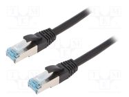 Patch cord; S/FTP; 6a; stranded; Cu; PUR; black; 40m; 27AWG; IP20 LOGILINK