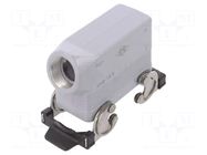 Enclosure for connectors: HDC; size 77.27; for cable; angled ILME