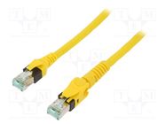 Patch cord; S/FTP; 6a; stranded; Cu; PUR; yellow; 2m; 27AWG; Cores: 8 HARTING