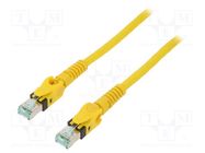 Patch cord; S/FTP; 6a; stranded; Cu; PUR; yellow; 1m; 27AWG; Cores: 8 HARTING