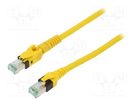 Patch cord; S/FTP; 6a; stranded; Cu; PUR; yellow; 7.5m; 27AWG HARTING