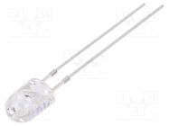 LED; oval; 5.1x4.3mm; orange; 13000mcd; 100/40°; Front: convex; 50mA OPTOSUPPLY