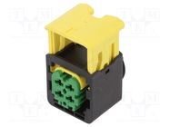 Connector: automotive; female; plug; for cable; PIN: 4; green; IP67 TE Connectivity