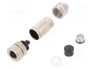 Connector: M12; plug; PIN: 5; female; straight; screw terminal WEIDMÜLLER