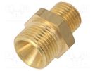 Double nipple; reducing; brass; Ext.thread: 1/4" + 3/8" METABO