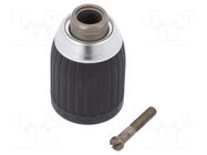 Drill holder; 1.5÷13mm; L: 72.4mm; metal,plastic; single sleeve METABO