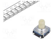 Microswitch TACT; SPST-NO; Pos: 2; 0.05A/32VDC; SMT; none; 7.7mm 