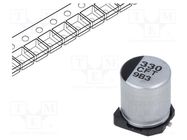 Capacitor: electrolytic; low ESR; SMD; 330uF; 16VDC; Ø6.3x7.7mm PANASONIC