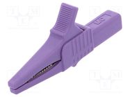 Crocodile clip; 32A; 1kVDC; violet; Grip capac: max.20mm STÄUBLI