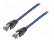 Patch cord; S/FTP; Cat 8.1; stranded; Cu; LSZH; blue; 3m; 26AWG LOGILINK