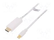 Cable; HDMI plug,mini DisplayPort plug; DisplayPort 1.2; 3D,4K LOGILINK