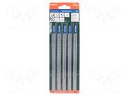 Hacksaw blade-set; tinware; 150mm; SANDWICH METAL; 5pcs. METABO