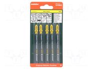 Hacksaw blade-set; wood,plastic; 74mm; BASIC WOOD; 5pcs. METABO