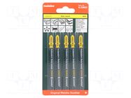 Hacksaw blade-set; wood,plastic; 74mm; BASIC WOOD; 5pcs. METABO