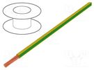 Wire; Silivolt®-E; 1x0.75mm2; stranded; Cu; silicone; green-yellow STÄUBLI