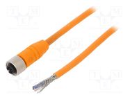 Connection lead; M12; PIN: 4; straight; 2m; plug; 240VAC; 4A; RKTS 