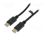 Cable; DisplayPort plug,both sides; 2m; black; DisplayPort 1.4 LOGILINK