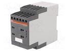 Module: voltage monitoring relay; for DIN rail mounting; DPDT ABB