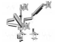 Monitor holder; 7kg; 13÷32"; Arm len: 533mm; for three monitors LOGILINK