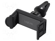 Car holder; black; air vent; 3.5÷5.5" LOGILINK