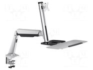 Monitor holder; 8kg; 13÷32"; Arm len: 820mm; for one monitor LOGILINK