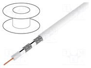 Wire: coaxial; solid; CCS; PVC; white; 305m; Øcable: 7mm Goobay