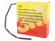 Heat shrink sleeve; glueless,thin walled; 2: 1; 6.4mm; L: 9m; black 3M